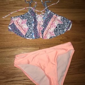 NEW Frigirl Bohemian Lace-up Printing Bikini